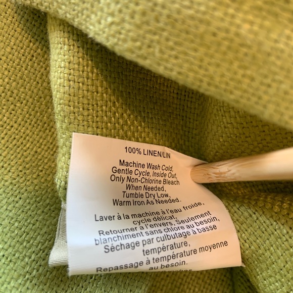 *LAST CALL Pottery Barn Green 100% Linen Throw Pillow Cover Case - Picture 7 of 7